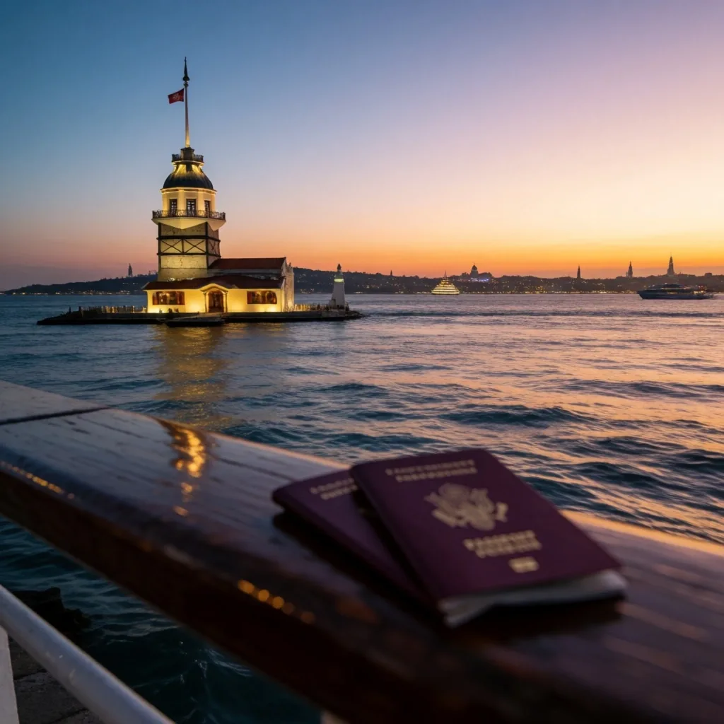 İstanbul Boğazı gün batımı