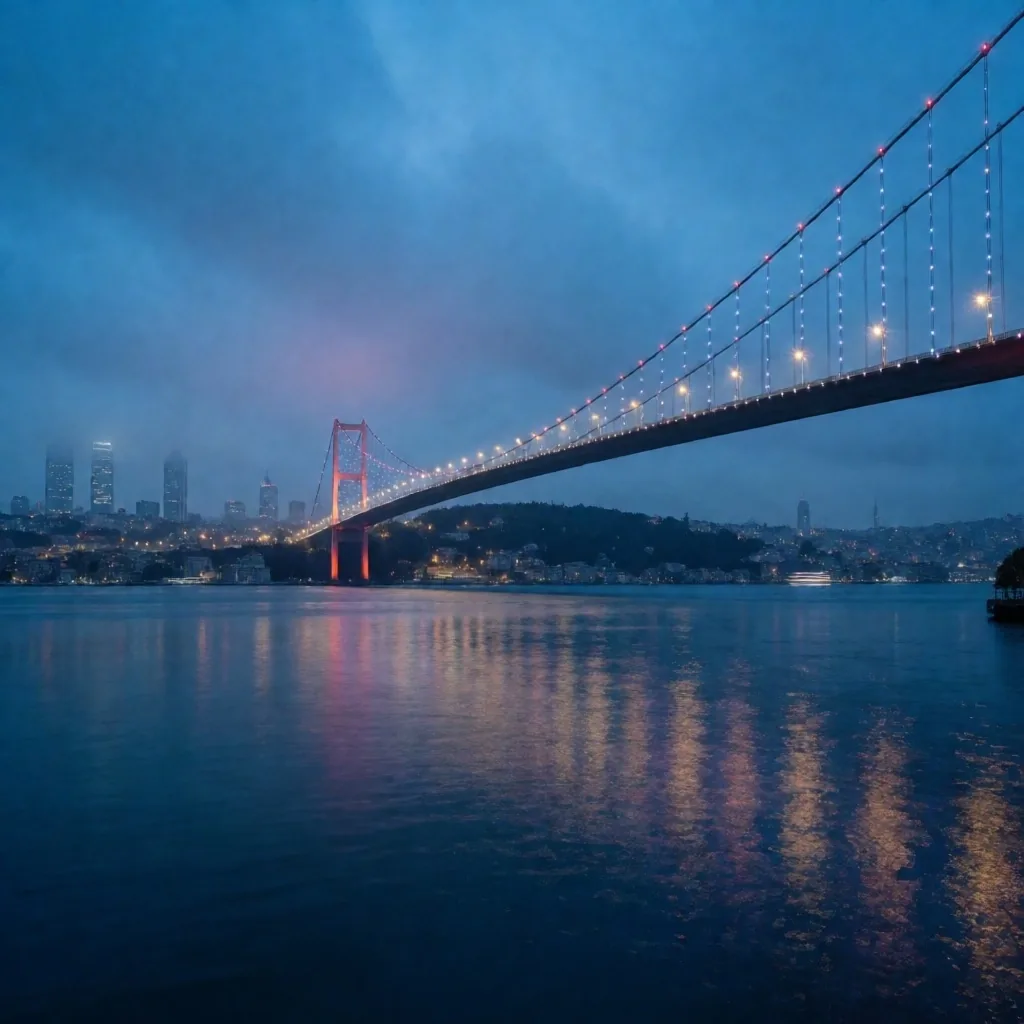 İstanbul Boğazı mavi saatte vize süreçlerinin başlangıç noktası
